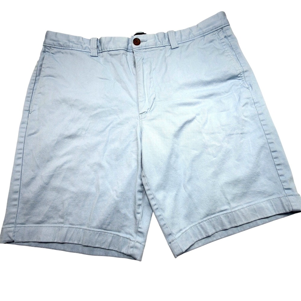 J.Crew Men's 35 Chino Shorts Light Blue 9" Inseam Classic Cotton